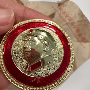 Rare Vintage Soviet-Chinese Chairman Mao Zedong pin