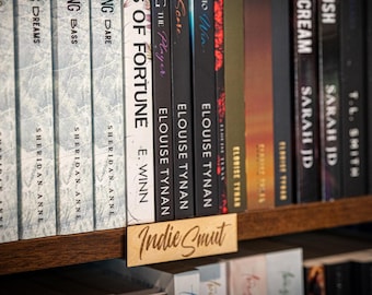 Bookshelf Labels- Custom Made to Decorate your shelves -Magnetic - Bookish Merch - Reading
