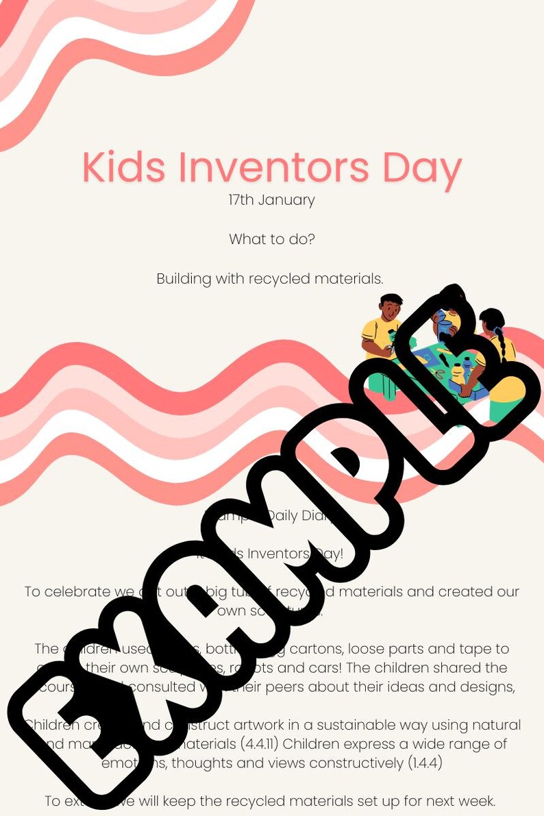 January Inventions January Example Program + 7 Activities Linked to EYLF - Etsy Australia