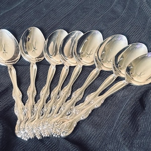 Interlude 1971 Silverplate Teaspoons by International Silver. Set of 8.