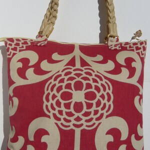 Bolso de mano de tela original hecho a mano
