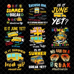 ¿Ya son vacaciones de verano? Paquete de imágenes de conductor de autobús, imágenes de conductor de autobús escolar, imágenes de conductor de autobús escolar, conductor de autobús, soy conductor de autobús, imágenes de conductor de autobús divertido