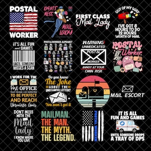 Bundle postier png, png postal, png facteur, png de la vie postale, sublimer les dessins à télécharger