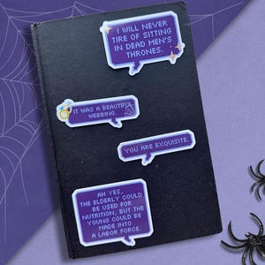 Minthara Quotes Sticker Pack: BG3 Glossy Vinyl Stickers
