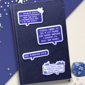 Shadowheart Quotes Sticker Pack: BG3 Glossy Vinyl Stickers
