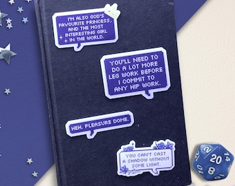 6x Shadowheart Quotes Sticker Pack: BG3 Glossy Vinyl Stickers BG3