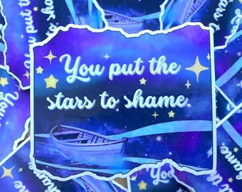 Gale of Waterdeep "Stars to shame" Sticker: Baldur's Gate 3, Glossy Vinyl (2.5")