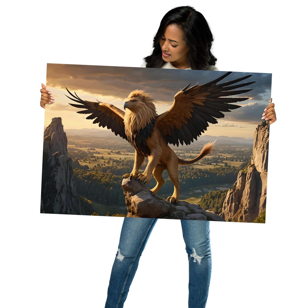 Griffon Eagle Poster Printed on High-quality Photo Paper Mythical ...