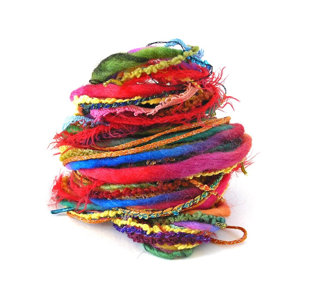 Art Yarn Bundle Mixed Novelty Yarns Textile Fiber Sampler Pack 10