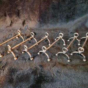 Six Silver Metal Knife Holders, in the style of Christofle, France