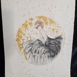 French Art Deco Lithograph, signed, France