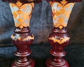 Par de jarrones Art Nouveau, Francia