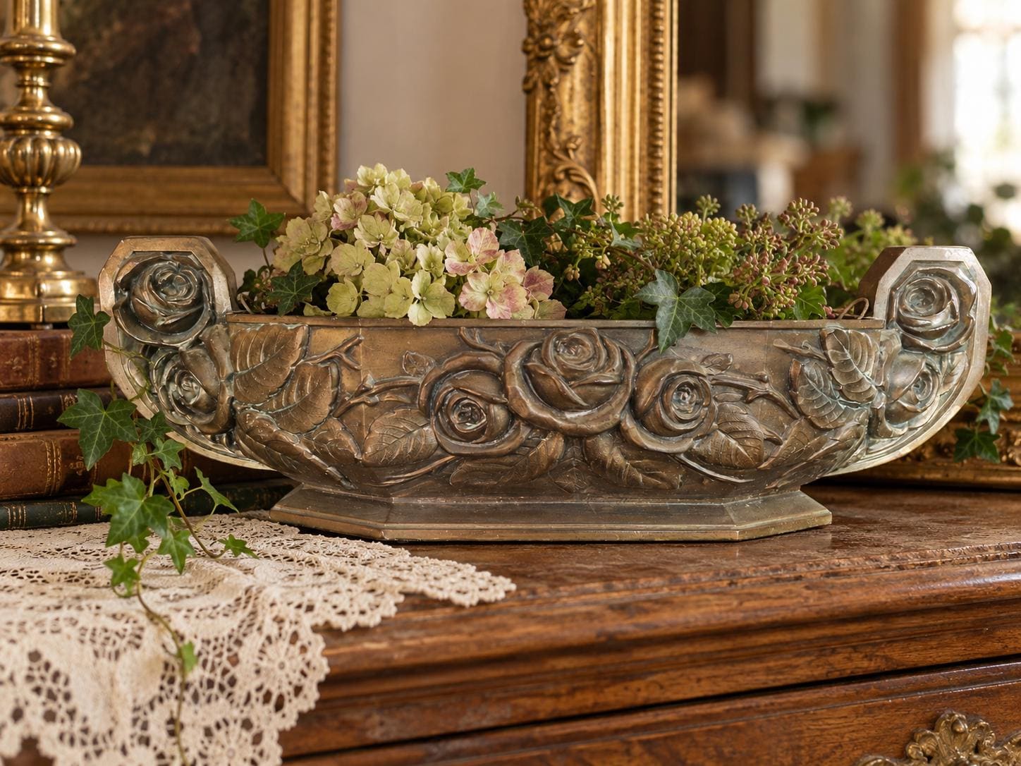 フランス蚤の市購入 ヴィンテージ ガーデンテーブル 133cm Antique French Metal Garden Table - Etsy