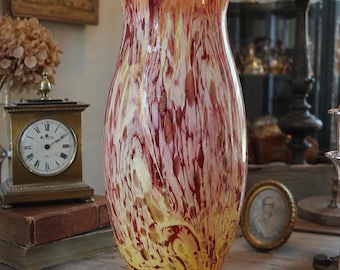 Gran jarrón de vidrio policromado Legras – Art Nouveau – Francia alrededor de 1900