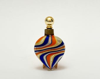 perfume bottle・MURANO，ミルフィオリ・イタリア製 Scent Bottle - Millefiori and gold leaf - Original Murano Glass OMG