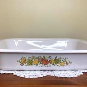 Vintage Corning Ware Spice Of Life 12” (14” with Edge) Baking Dish | Mid-Century Cookware | Retro Kitchenware | Collectible Bakeware