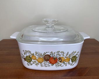 Vintage Corning Ware Spice of Life Design 1.5L /6 Cup Dish With