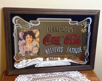 Vintage Coca Cola Advertising Mirror -