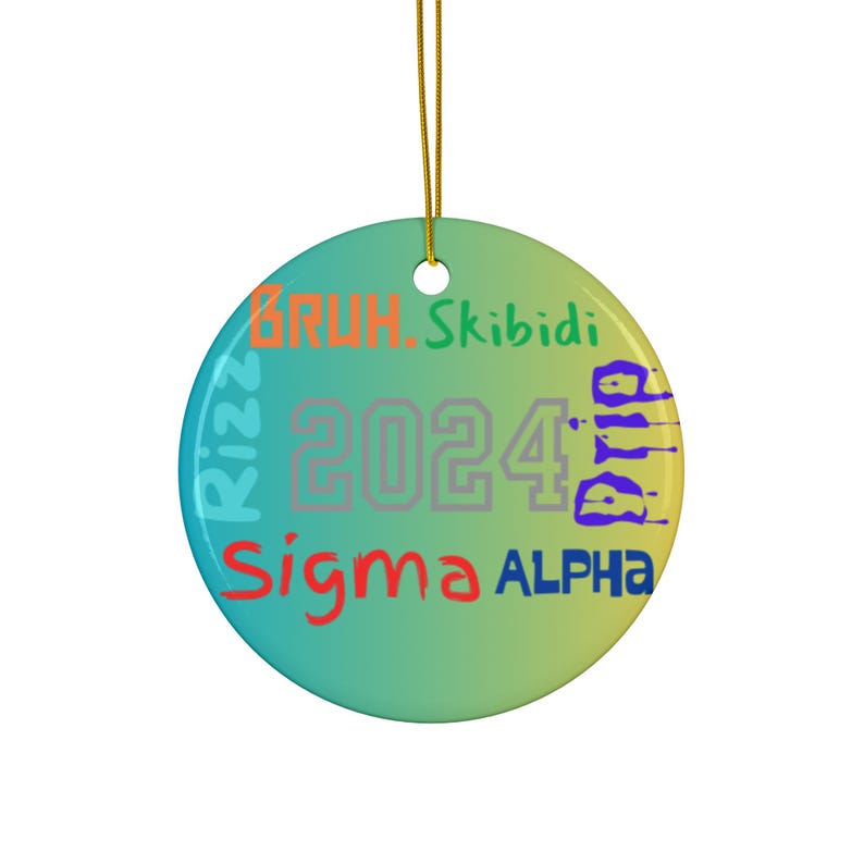 Funny 2024 Skibidi Rizz Slang Words Ornament Etsy