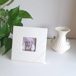 Vintage Belleek Porcelain Vase & Eclipse Photo Frame - Irish Decor Bundle
