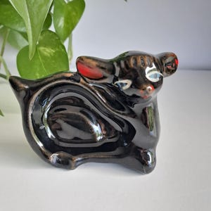 Vintage Japan Redware Personal Deer Ashtray / Trinket Dish