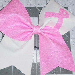 Awareness Bow Pink Glitter