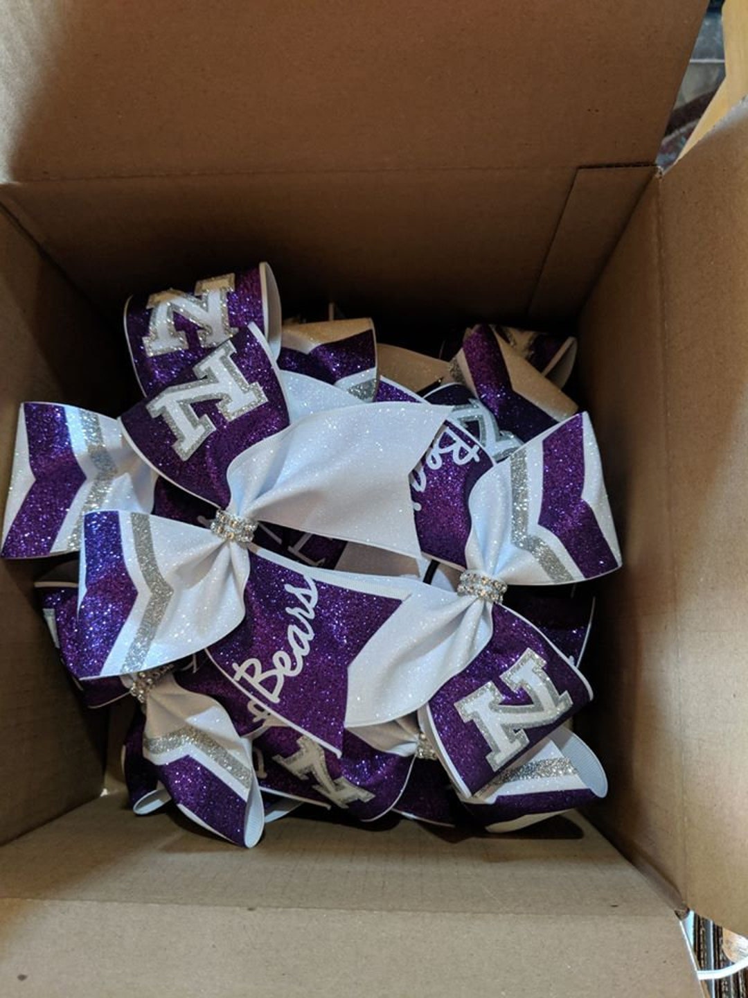 You Pick Colors / Custom Team Glitter Cheer Bow - Etsy
