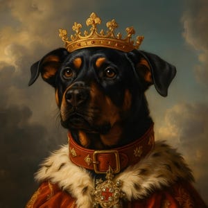 Custom Royal Pet Portrait, Regal Dog Portrait from Photo, King Cat Art, Renaissance Pet Portrait, Funny Pet Lover Gift