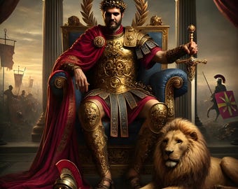 Regale el homenaje histórico definitivo: retrato personalizado de un emperador renacentista. Transforme cualquier foto en una obra maestra de un noble emperador romano.