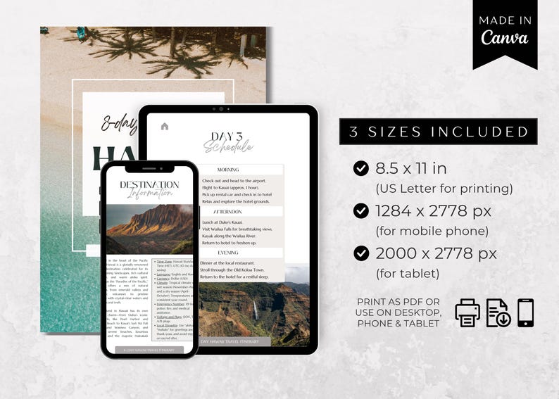 Reisroute Hawaï: mobiele gidsplanner (digitale download) afbeelding 7