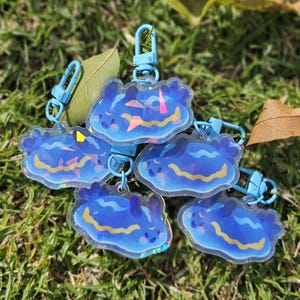 Nudibranch Sea Slug Keychain | Porter&#39;s Chromodorid (Felimare Porterae)