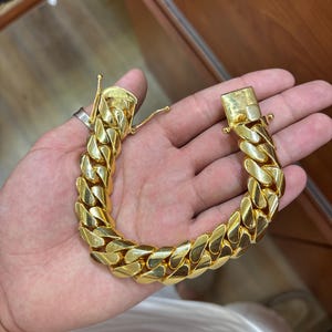 10K Gold Hamdmade Miami Cuban Link Bracelet - 8 Inch, 180g - Solid Gold, Luxury Men’s & Women’s Jewelry, Custom Sizing Available