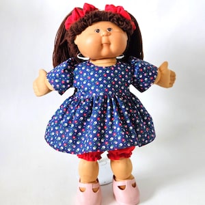Cabbage Patch Puppenkleidung 16 inch-18 inch Babydoll Kleid, Pumphose, Haargummis