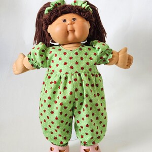 Cabbage Patch Doll Clothes 16inch-18inch baby doll Ladybugs Romper and Hair Scrunchies