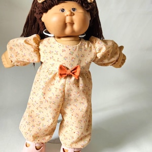 16inch-18inch Cabbage Patch and baby doll August Garden Romper and Hair Bows
