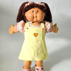 16 inch-18 inch Cabbage Patch babypop trui, shirt en haarscrunchies