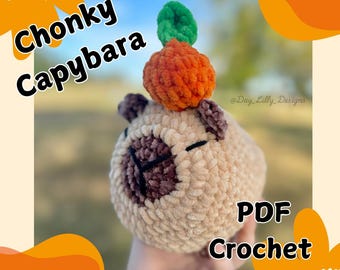 Chonky Capybara Amigurumi Crochet Pattern: Beginner Friendly (PDF)