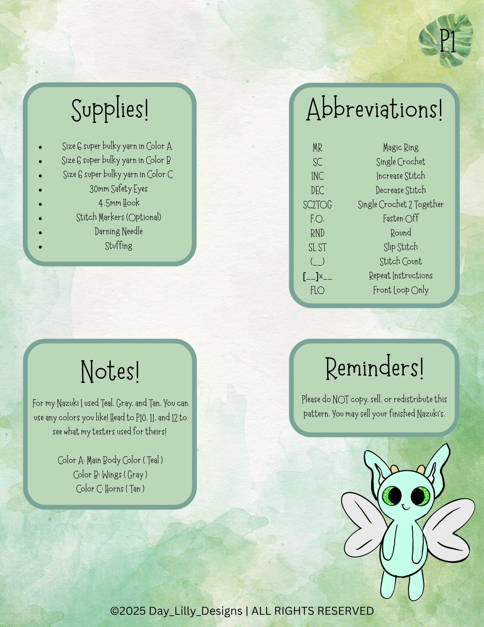 Whisp Tooth Nazuki the Nature Wisp & Tooth Fairy Crochet Pattern 2-in-1 (PDF ...