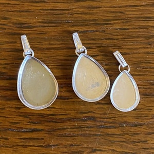 Pear Pendant/Drop bezel blank -8x6 10x15 12x16 18x25 13x18 9x13 8x5 6x4 mm  Ethical .925 sterling silver  -Made in USA by me -c72