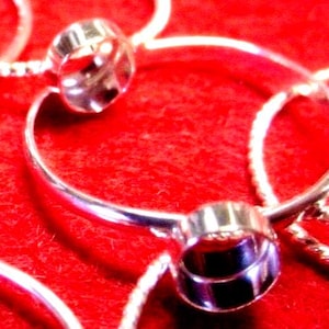 Ring blanco met rand - skinny stapelaar 18ga - milieuvriendelijk 925 sterlingzilver, handgemaakt op bestelling - randen 2 mm 3 mm 4 mm 5 mm 6 mm en 8 mm