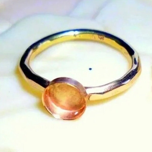 14k/20 Gold Filled Ring Blank 14ga full round band -Bezel setting/mounting Yellow White or Rose -Resin Milk Memorial ash DIY- USA by Me- c16