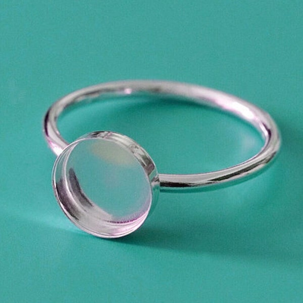 Bezel Ring Blank 16ga band 925 sterling silver 3 mm to 30mm 6x4 7x5 8x6 8x10 10x12 10x14 18x13 20x15 25x18 & up  c45