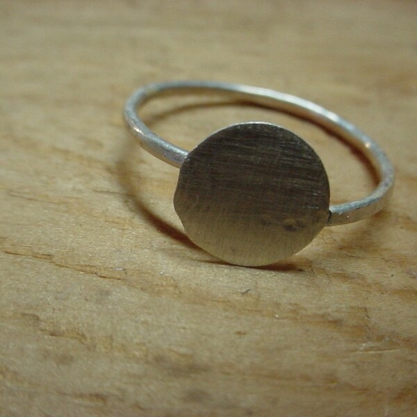 Adjustable ring blank with 3/8 inch glue pad - .925 sterling silver - large or small - strong -fav - handmade