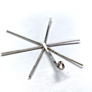 6 prong Large Claw Pendant 925 Sterling Silver blank custom made 18g to 14ga rustic easy mount- ONE for large or heavy stones -USA- DIY * image 1