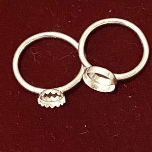 Bezel Ring Blank 16ga band = 925 STERLING SILVER 3 mm to 30mm 6x4 7x5 8x6 8x10 10x12 10x14 18x13 20x15 25x18 & up USA *"