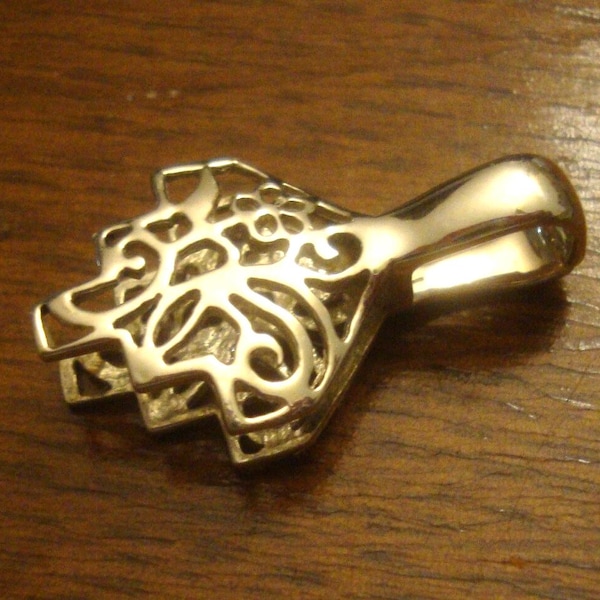 Pendant Blank, solid silver, 16mm x 29mm Cast, with soldered hinged locking bail -  5/8 inch wide for cabochon or flat stone -post optional