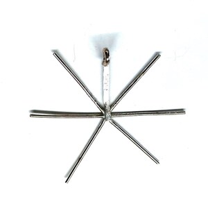 6 prong Large Claw Pendant 925 Sterling Silver blank custom made 18g to 14ga rustic easy mount- ONE for large or heavy stones -USA- DIY * image 7