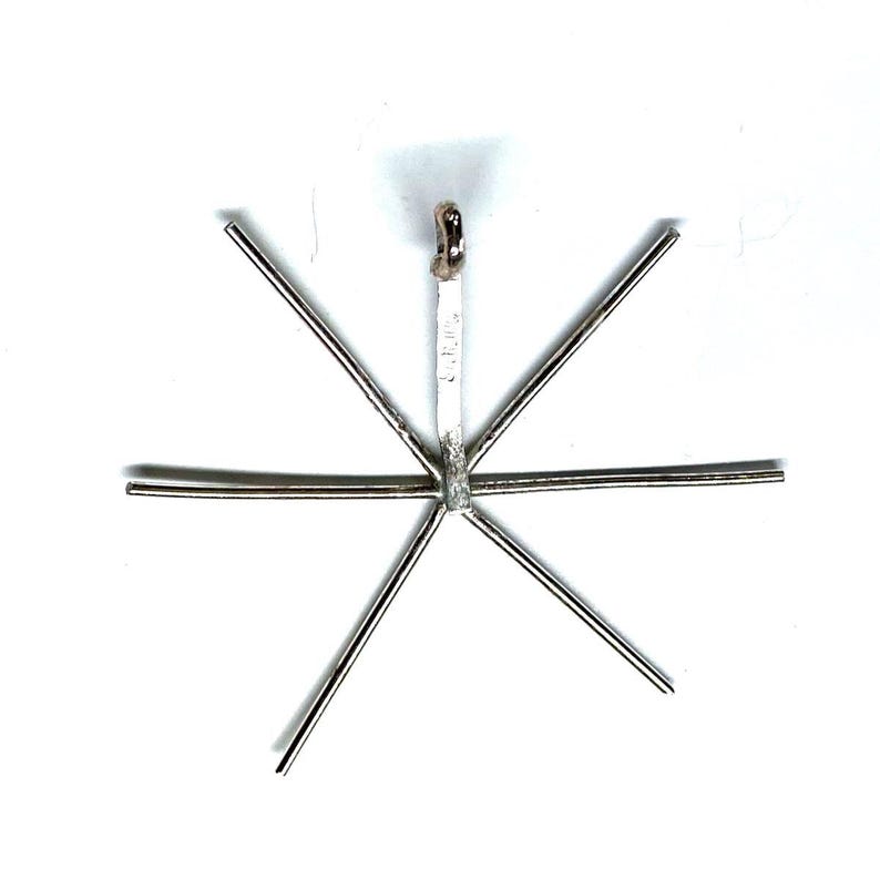 6 prong Large Claw Pendant 925 Sterling Silver blank custom made 18g to 14ga rustic easy mount- ONE for large or heavy stones -USA- DIY * image 7