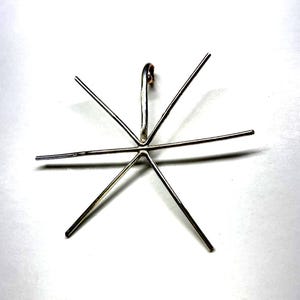 6 prong Large Claw Pendant 925 Sterling Silver blank custom made 18g to 14ga rustic easy mount- ONE for large or heavy stones -USA- DIY * image 2