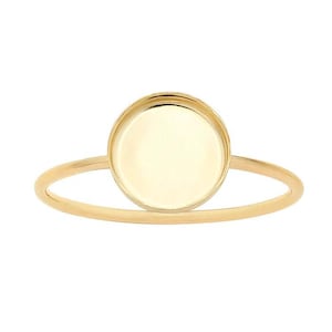 Ring Blank w Bezel- Twist or 18g plain band stacker- eco friendly 14k Yellow gold filled Custom- 2 3 4 5 6 7 8 9 10 12 14 16 18 20 mm